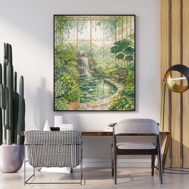 Affiche jardin de serre tropical | conservateur botanique (Créateur téléchargé)