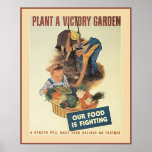 Affiche Jardin de victoire vintage
