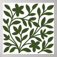 Jardin de vrilles Vert Feuilles Florales de Vigne
