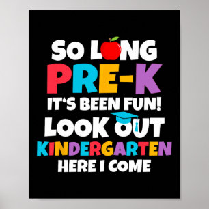 Affiche Jardin d'enfants Pré-k Diplômé de l'école maternel