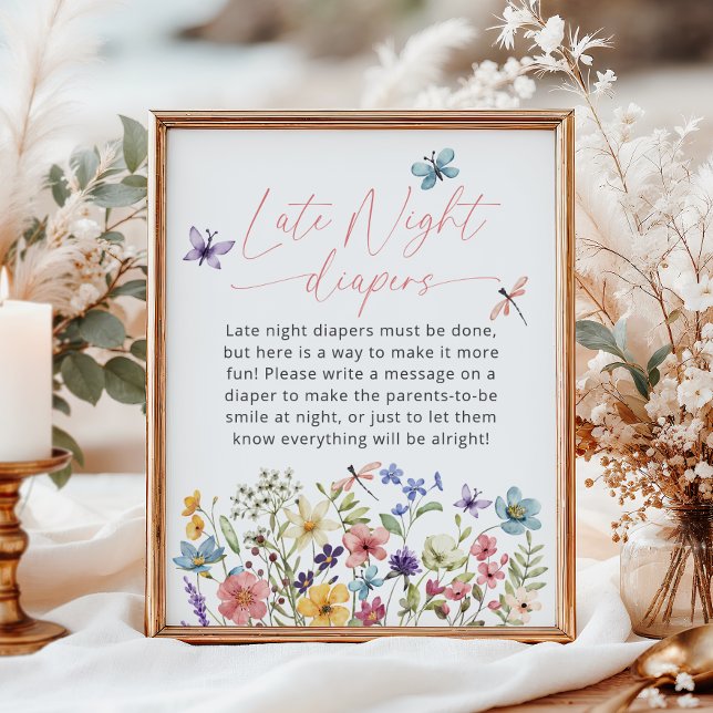 Affiche Jardin des papillons fleurs sauvages Diapositives  (Créateur téléchargé)