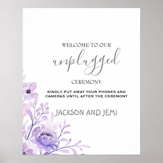 Affiche Jardin d'été Aquarelle Mariage floral (Devant)