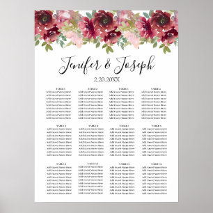 Affiche Jardin d'été Aquarelle Mariage floral