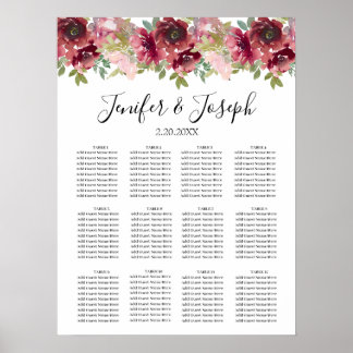 Affiche Jardin d'été Aquarelle Mariage floral