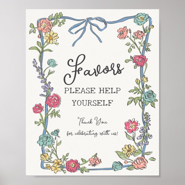 Affiche Jardin d'été Fête florale éclatante Faveurs (Devant)