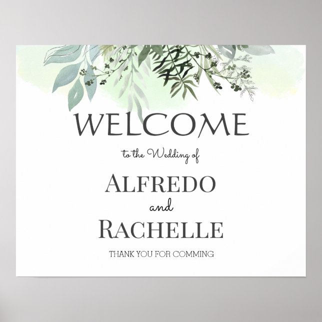 Affiche Jardin d'été Floral Mariage (Devant)