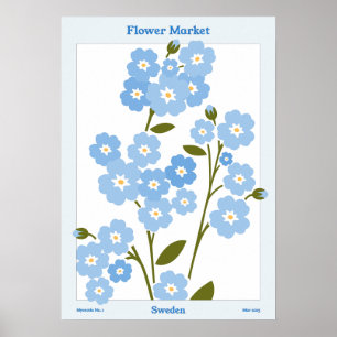 Affiche Jardin du marché Myosotis