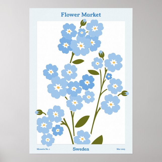 Affiche Jardin du marché Myosotis (Devant)
