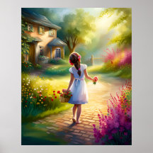 Jardin élégant à l'aquarelle des rêves en peinture