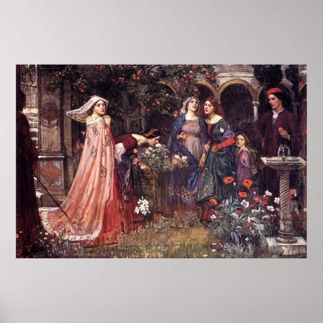 Affiche Jardin enchanté par John William Waterhouse (Devant)
