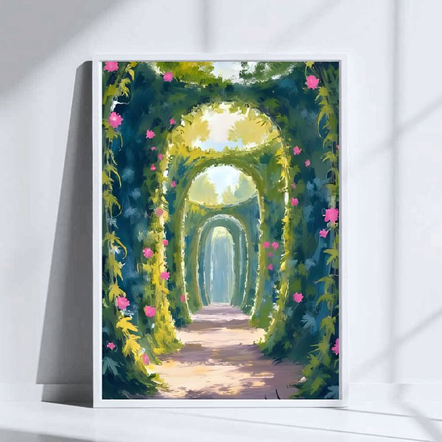 Affiche Jardin Enchanté | Peinture Aquarelle d'Arche Flora (Créateur téléchargé)