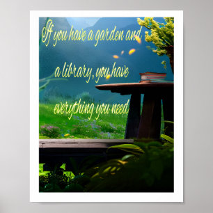 Affiche Jardin et bibliothèque