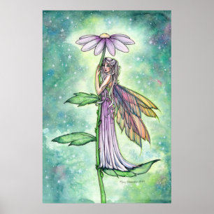 Affiche Jardin étoilé Art Floral de Printemps Fée Aquarell