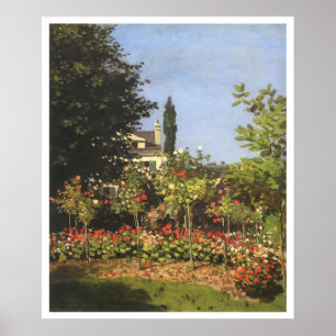 Affiche Jardin fleuri à Sainte Adresse par Claude Monet