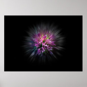 Affiche Jardin Fleurs No 53 Version de flux couleur