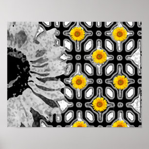 Affiche Jardin Floral Art Nouveau Vintage Contemporain