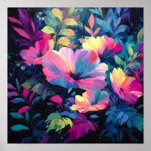 Affiche Jardin Floral de printemps de la ruée de fleurs