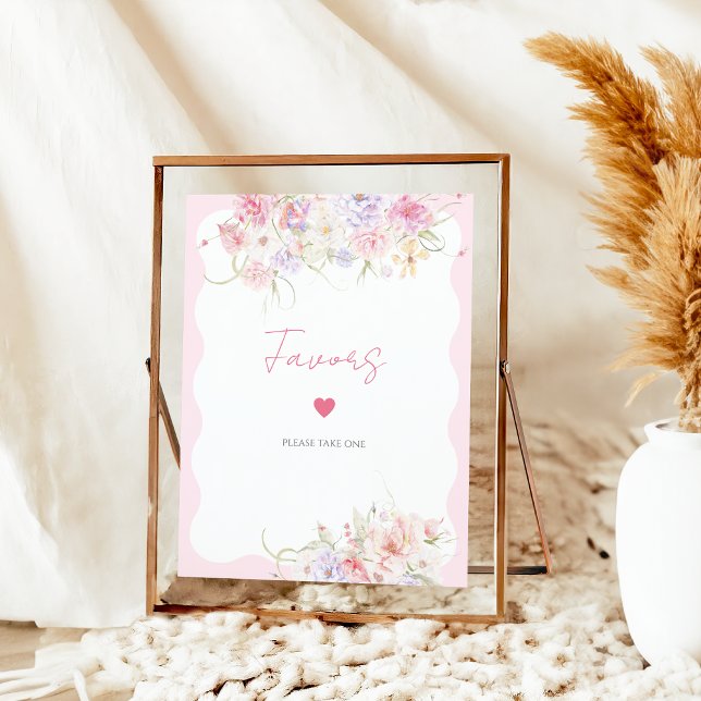 Affiche Jardin Floral Fleur sauvage moderne Faveurs nuptia (Créateur téléchargé)