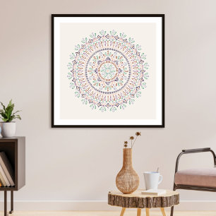 Affiche Jardin Floral Mandala Art Print - Orchid