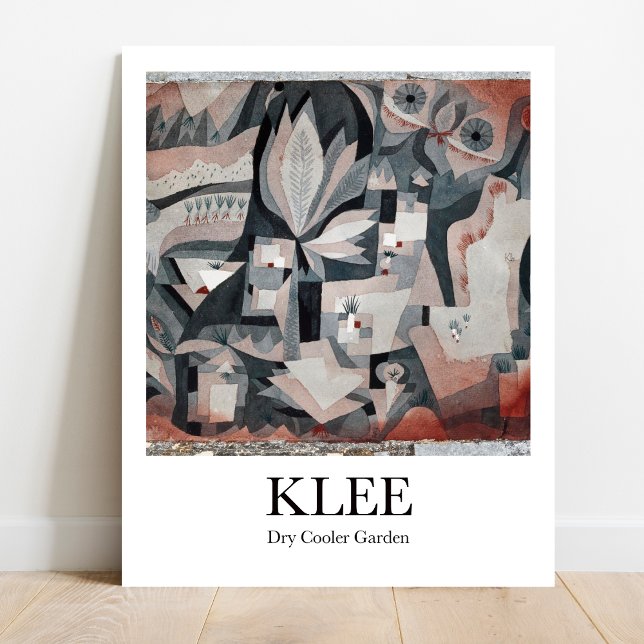 Affiche Jardin Glacière sec par Paul Klee (Klee's whimsical Dry Cooler Garden!  Surrealist masterpiece as a museum-quality poster.)