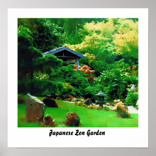 Affiche Jardin japonais de zen