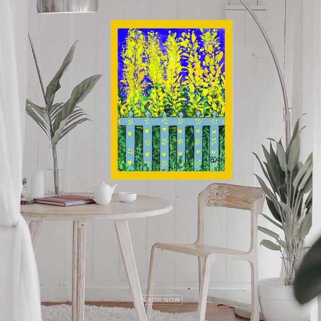 Affiche Jardin joyeux : Une danse de fleurs jaunes (Créateur téléchargé)