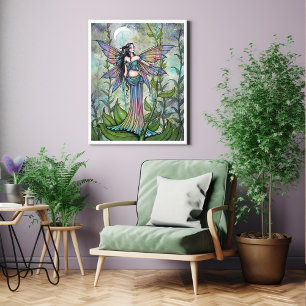 Affiche Jardin Magique Fée Fantaisie Art par Molly Harriso