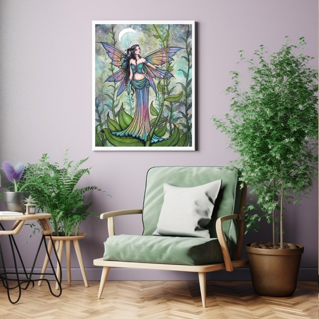 Affiche Jardin Magique Fée Fantaisie Art par Molly Harriso (Créateur téléchargé)
