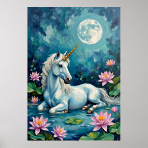 Affiche Jardin mystique de la licorne