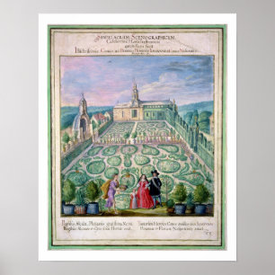 Affiche Jardin néerlandais, 1650 (avec papier)