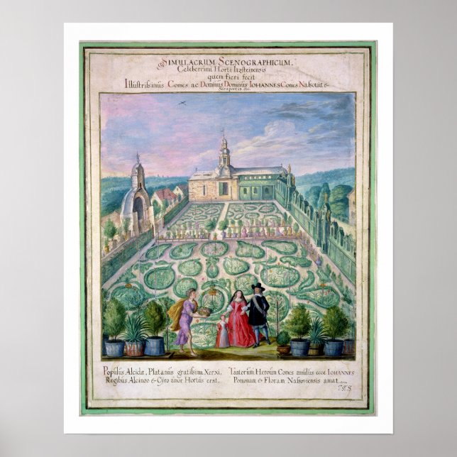 Affiche Jardin néerlandais, 1650 (avec papier) (Devant)