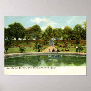 Affiche Jardin néerlandais, Van Cortlandt Park, cru de NY