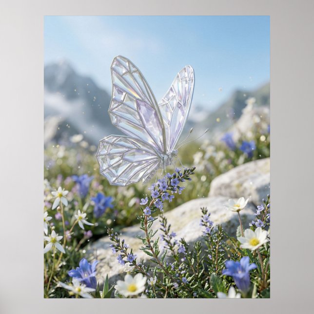Affiche Jardin papillon de cristal lumineux (Devant)