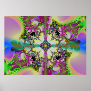 Affiche jardin psychédélique 2