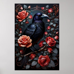 Affiche Jardin Rose du Corbeau Noir