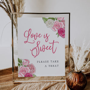 Affiche Jardin Rosé "L'amour est doux" Faveurs & Traitemen