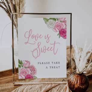 Affiche Jardin Rosé "L'amour est doux" Faveurs & Traitemen