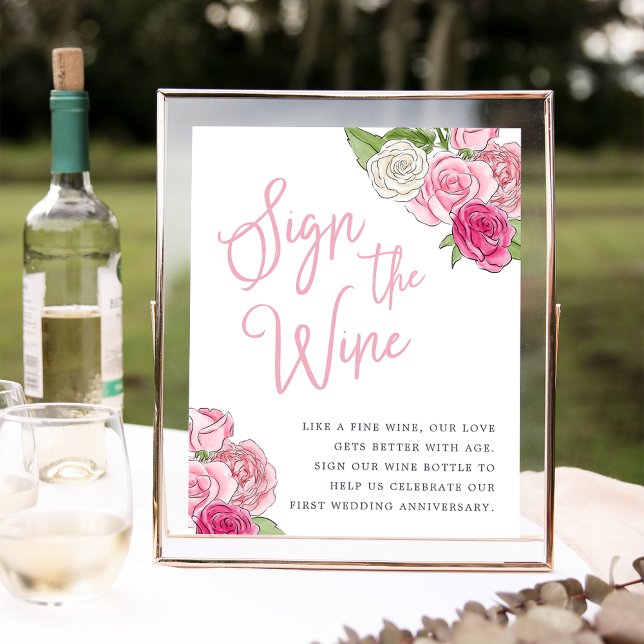 Affiche Jardin Rosé "Signer le vin" (Créateur téléchargé)