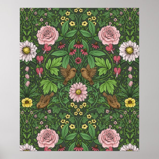 Affiche Jardin sauvage en vert (Devant)
