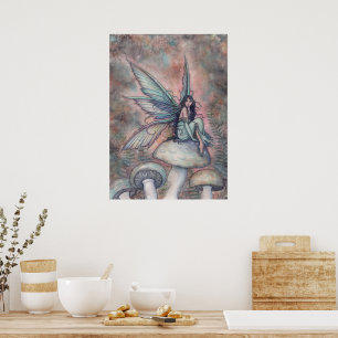 Affiche Jardin Serein Fantaisie de Fée Art Aquarelle