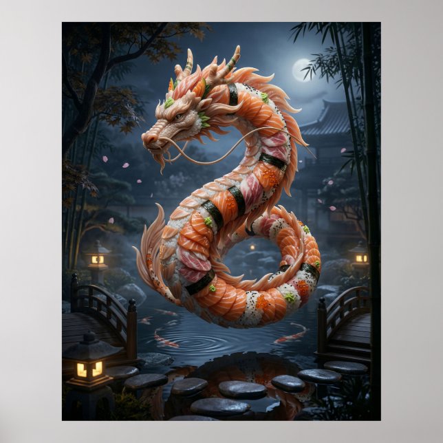Affiche Jardin Spirit du Dragon Sushi (Devant)