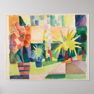 Affiche Jardin sur le lac Thun par August Macke
