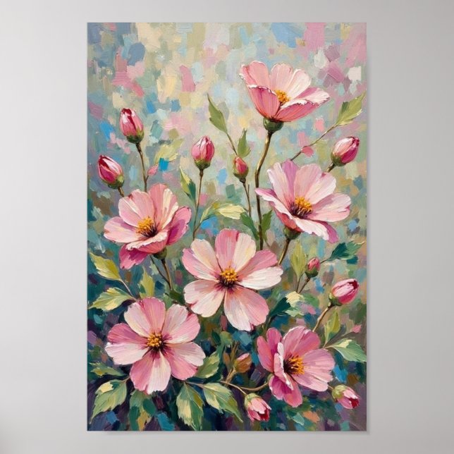 Affiche Jardin Vintage Floral Art Impressionniste (Devant)