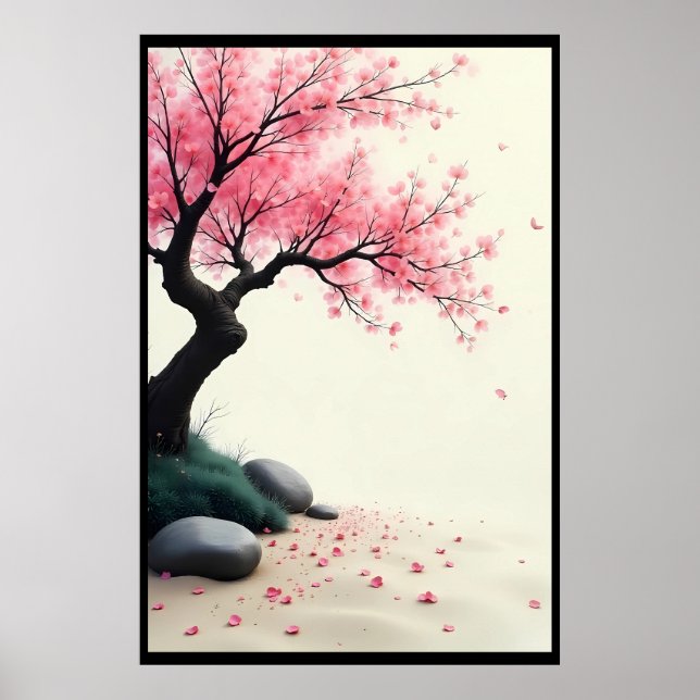 Affiche Jardin Zen Cherry Blossom (Devant)