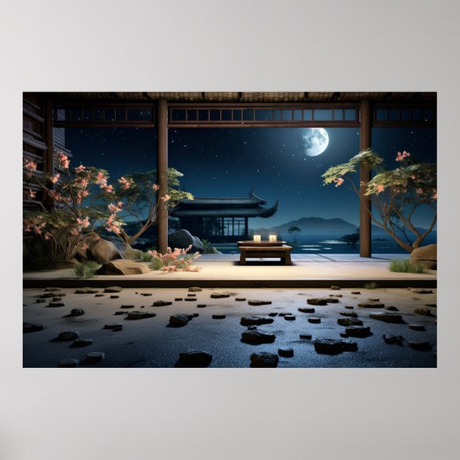 Affiche Jardin zen Nature paisible (Devant)