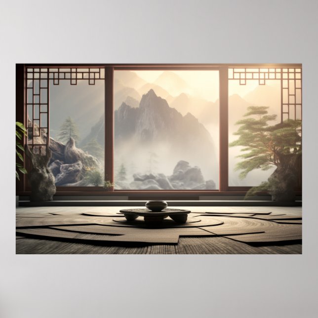 Affiche Jardin zen Nature paisible (Devant)