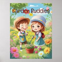 Jardinage amusant pour enfants mignons & plaisir