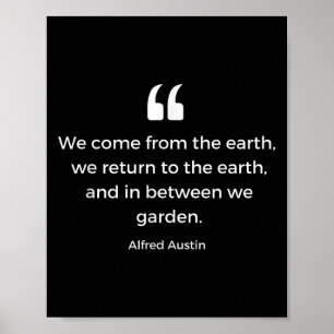 Affiche Jardinage Citation Amoureux Plante Flower Earth Ga