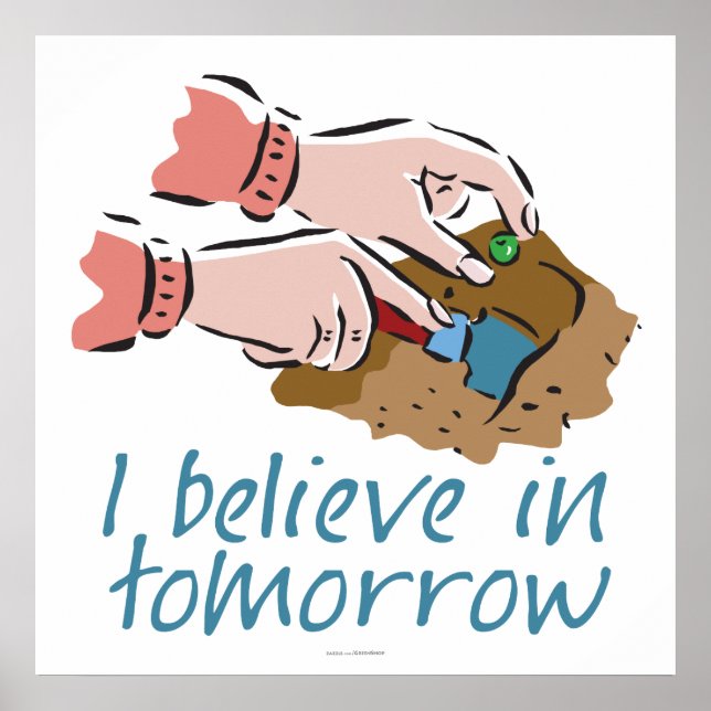 Affiche Jardinage des semences plantes (Devant)