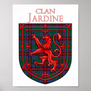 Affiche Jardine Tartan Scottish Plaid Lion Rampant